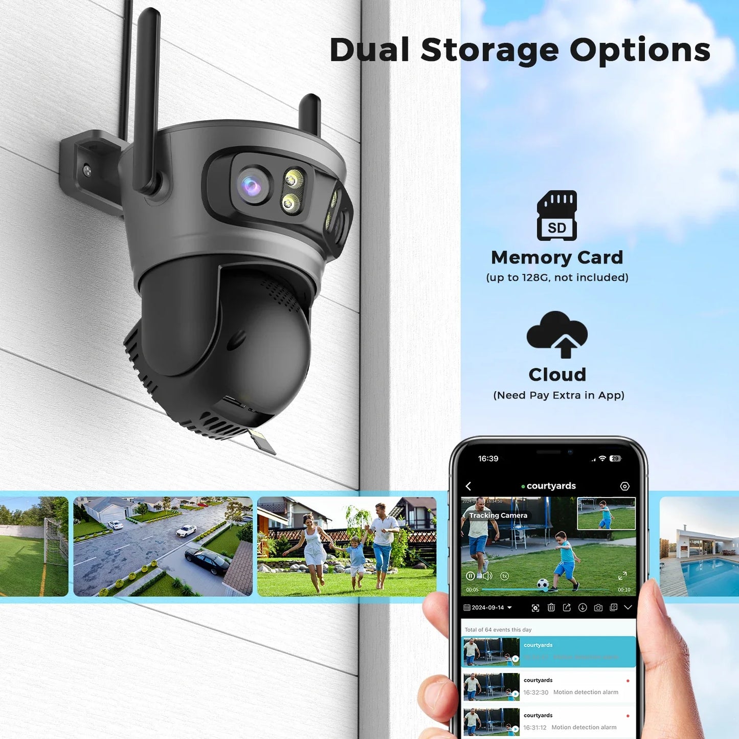 Caméra De Surveillance Extérieure PTZ Wi-Fi 10X
