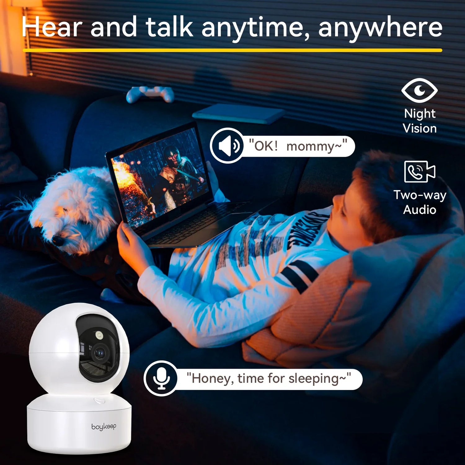 Caméra Intérieure WiFi 3MP avec Suivi Automatique