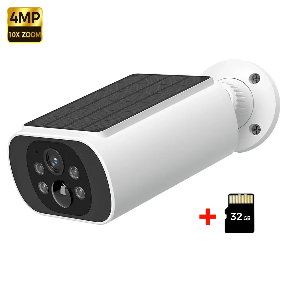 Caméra Solaire Extérieure Wi-Fi 4MP avec Vision Nocturne
